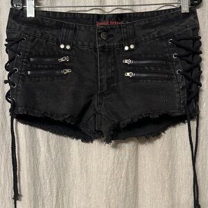 Queen of Darkness Denim Shorts